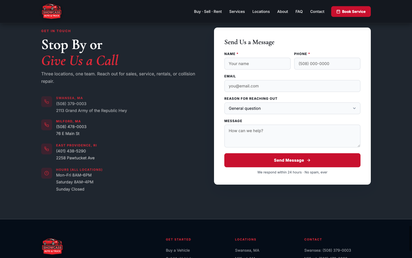 Book service section